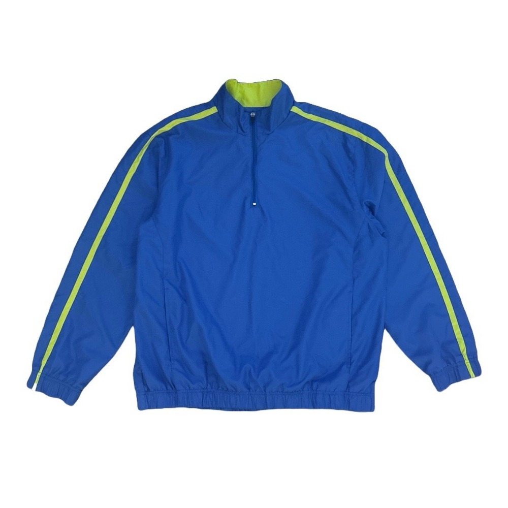 Ben Hogan Golf Jacket Men's L Blue 1/4 Zip Windbreaker‎ Mesh Lined Activewear